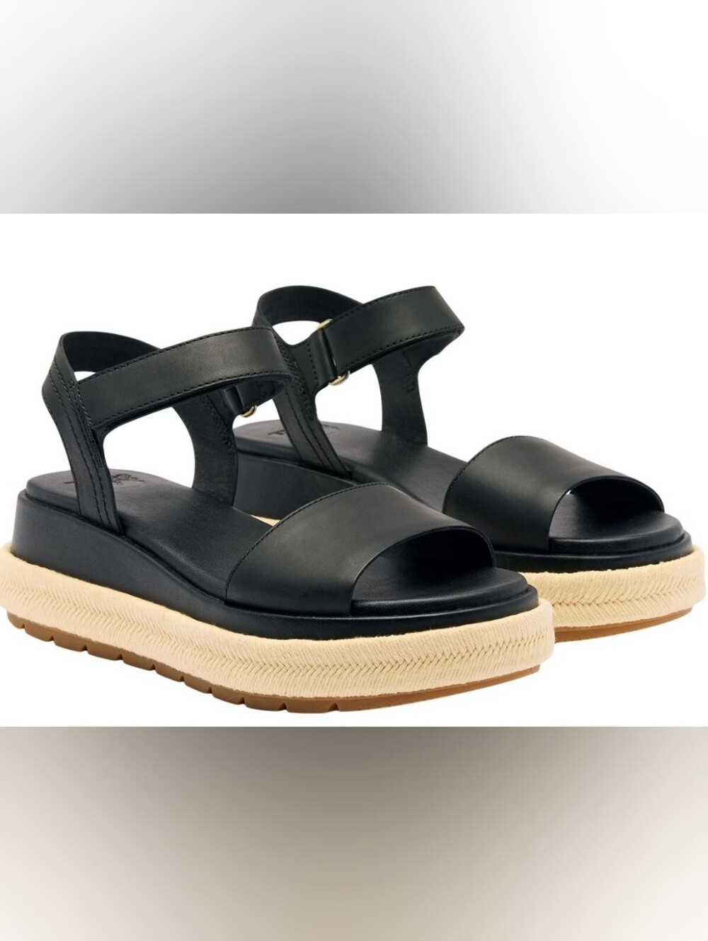 Sorel Sunpeak P Platform Espadrille-Style Sandals Size 7.5 Used Exc